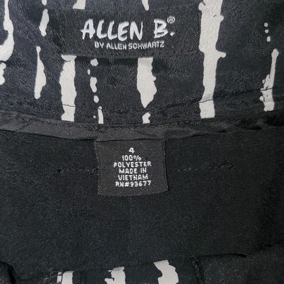 Allen B short shorts size 4 black/gray - Picture 2 of 3